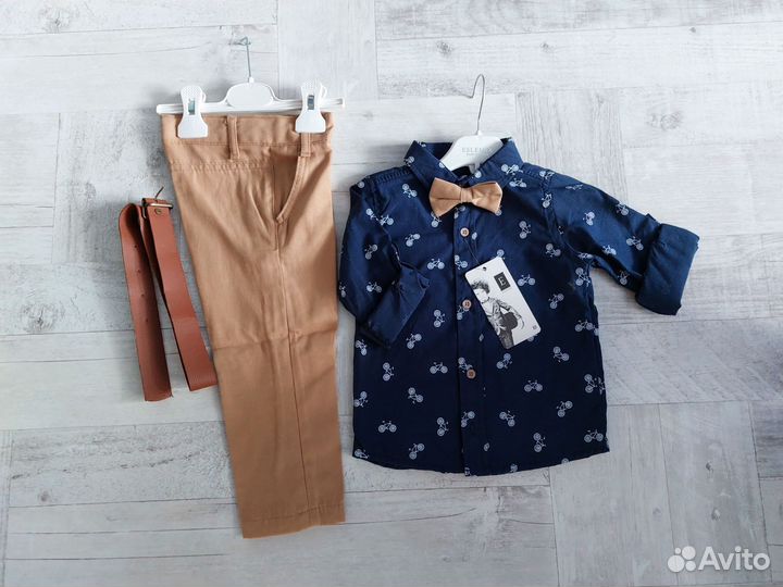 Комплект рубашка и брюки на мальчика, 80-86
