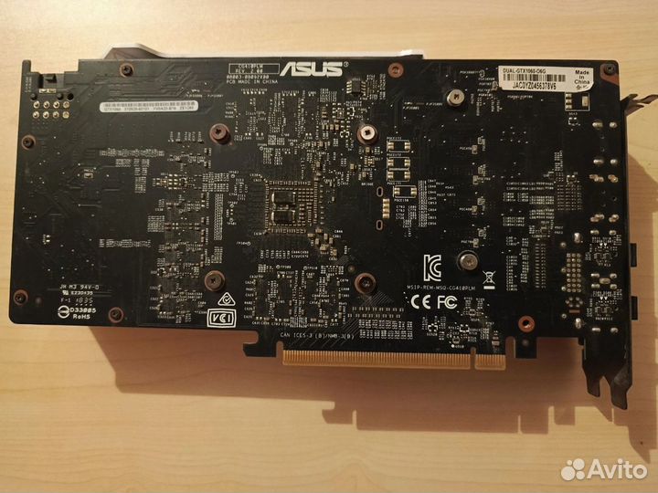 Видеокарта gtx 1060 6gb asus dual