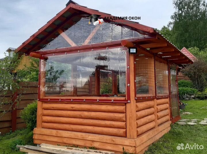 Мягкие Гибкие пвх окна для беседки