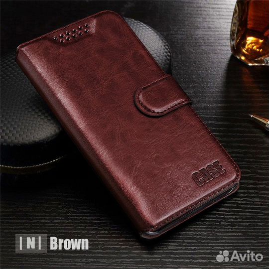Чехол книжка на iPhone 14 pro (Brown)