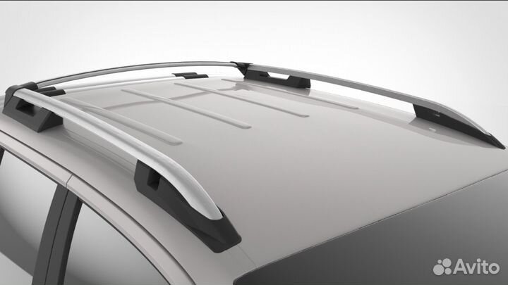 Рейлинги на крышу Volkswagen Amarok серебристые
