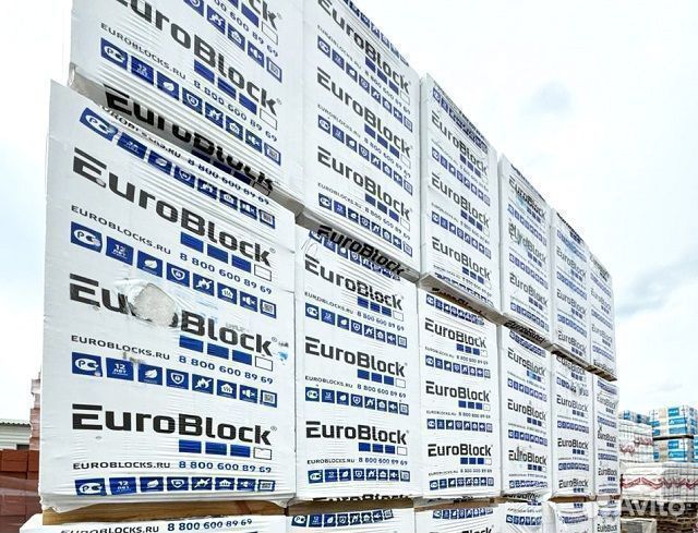 Блок газосиликатный Д600 600х200х300 Euroblock