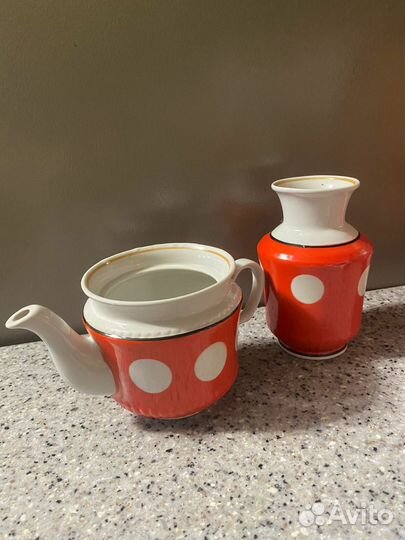 Чайник заварочный СССР и ваза для цветов