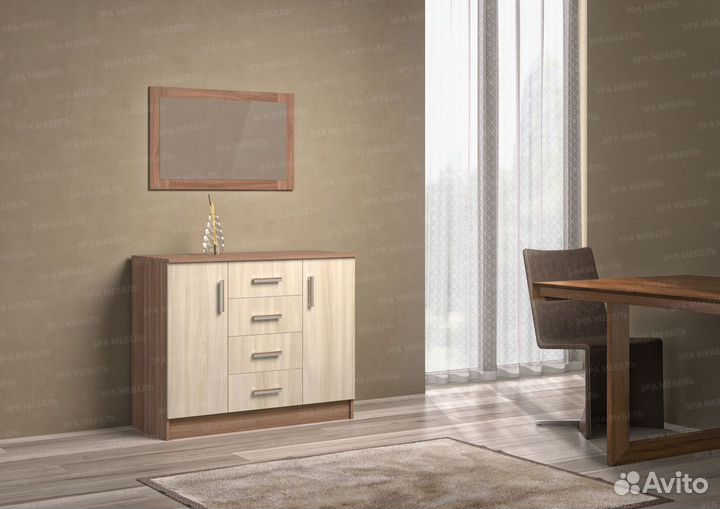Комод 1000-2Д Ясень Шимо