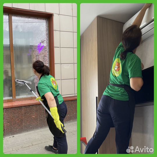 Уборка квартир домов мытьё окон клининг