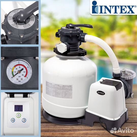 26652 Intex Песочный фильтр-насос 12000 л/час New