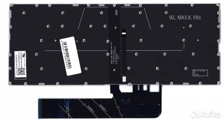 Клавиатура Lenovo Yoga 730-13IWL серебристая, с по