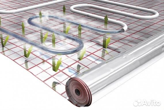 Плёнка фольга с разметкой для тёплого пола