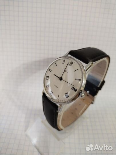 Часы Луч Де Люкс Ультра тонкий СССР Хром