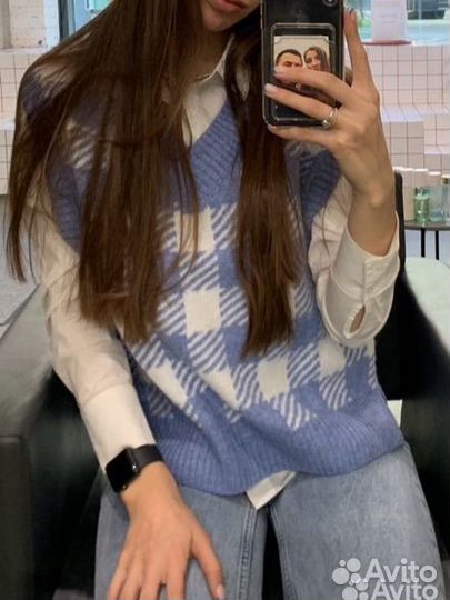 Жилет Sela в клетку