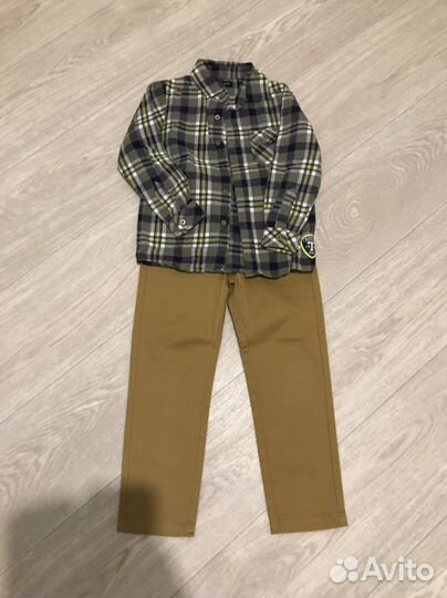 Рубашка, костюм, брюки, рубашка в клетку