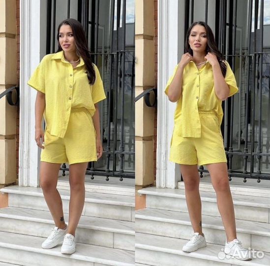 Летний женский костюм с шортами