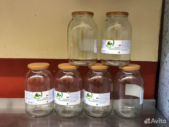 Стеклянная банка 3 литра с крышкой