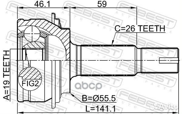 Шрус внешний перед прав/лев 0110KSP90Z19 Fe