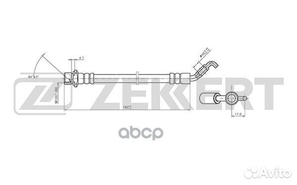 Шланг тормозной задний Toyota Auris (E150 E180