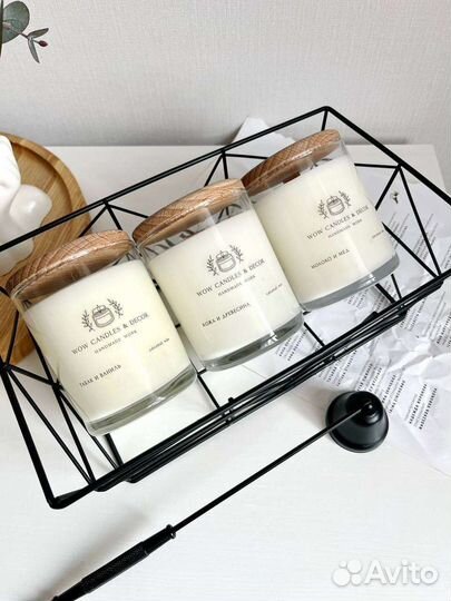 Свечи ручной работы из кокосового и соевого воска