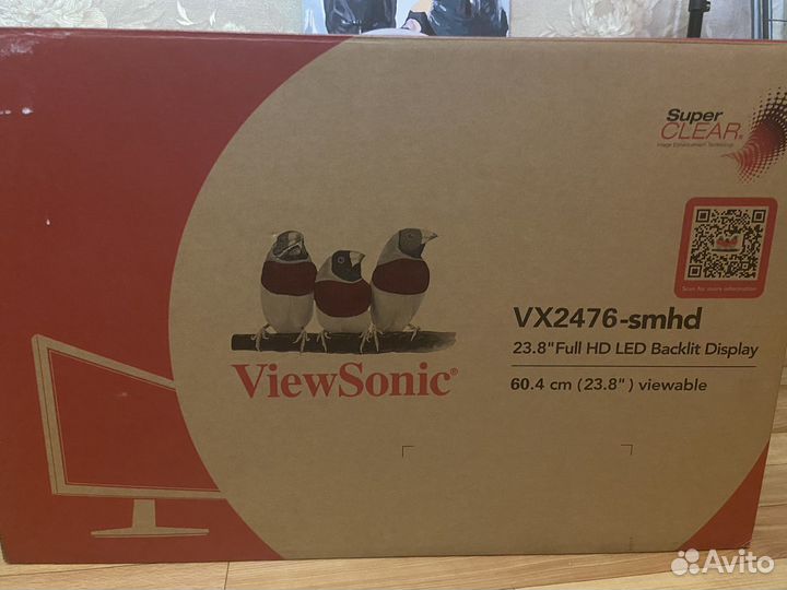 Монитор ViewSonic 24 дюйма с RGB подсветкой