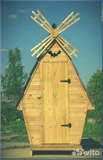 Дачный туалет с декором и установкой QPH