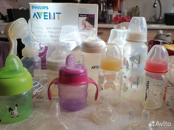 Молокоотсос, бутылочки, соски, поильники