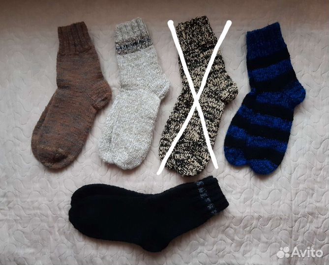 Новые носки вязаные мужские, ручная работа