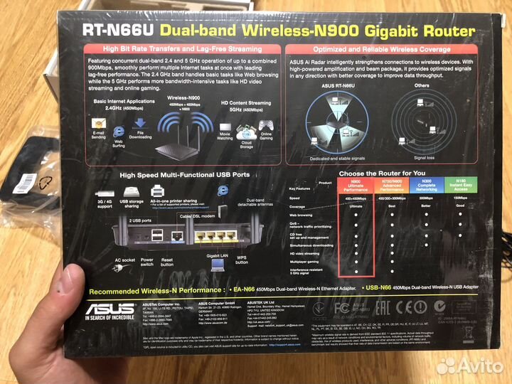 Роутер asus RT-N66U (2.4/5Ггц)
