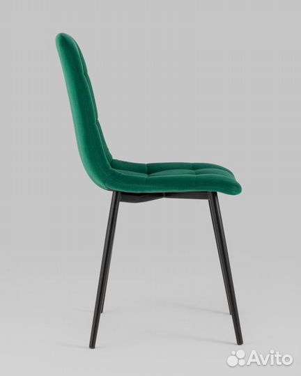 Стул Oliver велюр тёмно-зелёный