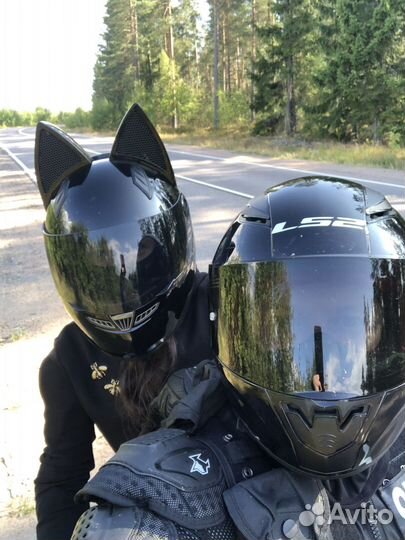 Мото шлем с ушками женский аренда