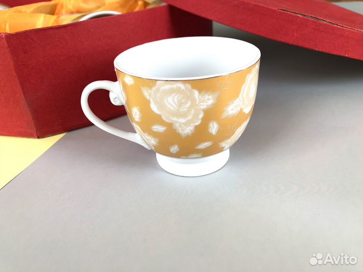 Новый Чайный сервиз 6 пар фарфор