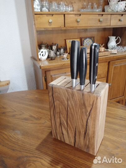 Подставка для ножей деревянная