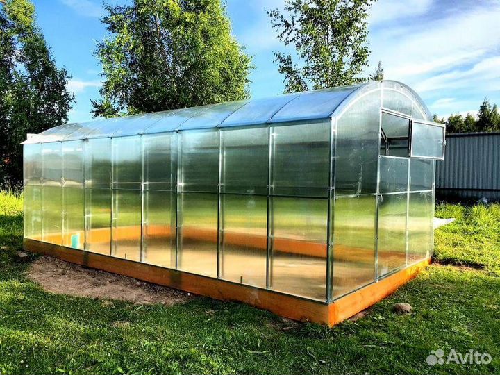 Теплица прямостенная 4х6м 6мм поликарбонат