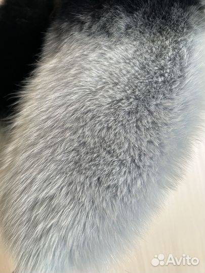 Меховой воротник песец Туманная дымка