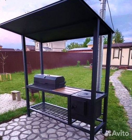Мангал с крышей