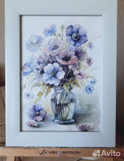 Картина акварель цветы