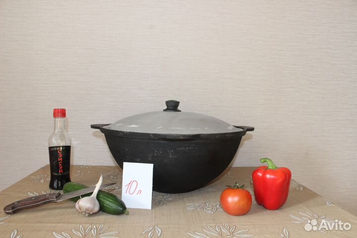 Казан 8, 12 литров из чугуна