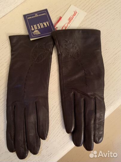 Перчатки женские натуральная кожа S