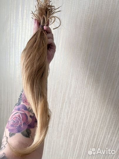 Волосы для наращивания натуральные 40-45 см