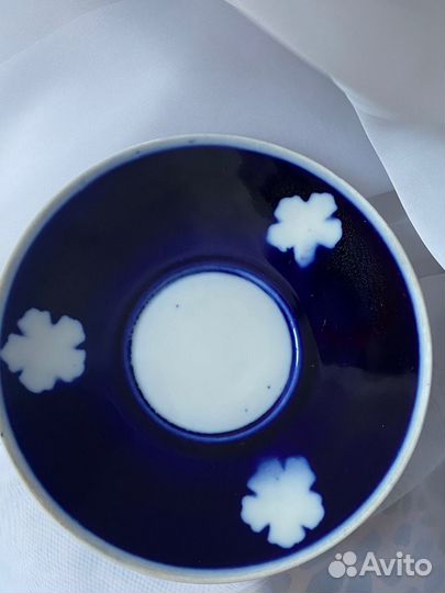 Чайная пара СССР фарфор Бронницы Барановка