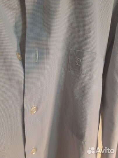 Рубашка Patrick Leclair голубая мужская