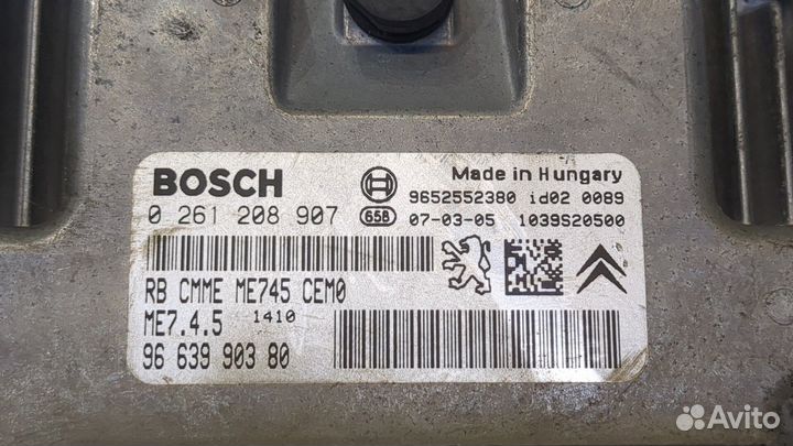 Блок управления двигателем Citroen C2, 2007