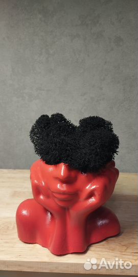 Ваза кашпо из гипса брак