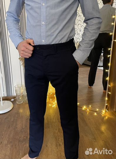Мужские брюки темно синие