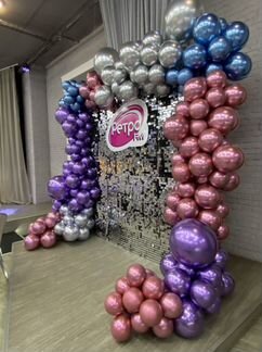 Воздушные гелиевые шары, гирлянда, светодиодные ша