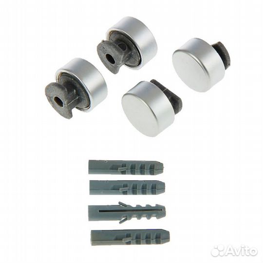 Комплект держателей зеркала 101, цвет серебро (4ш