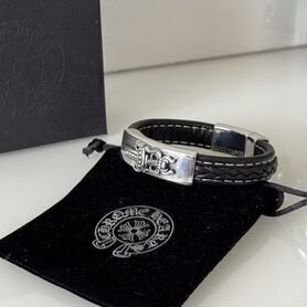 Кожаный браслет Chrome Hearts