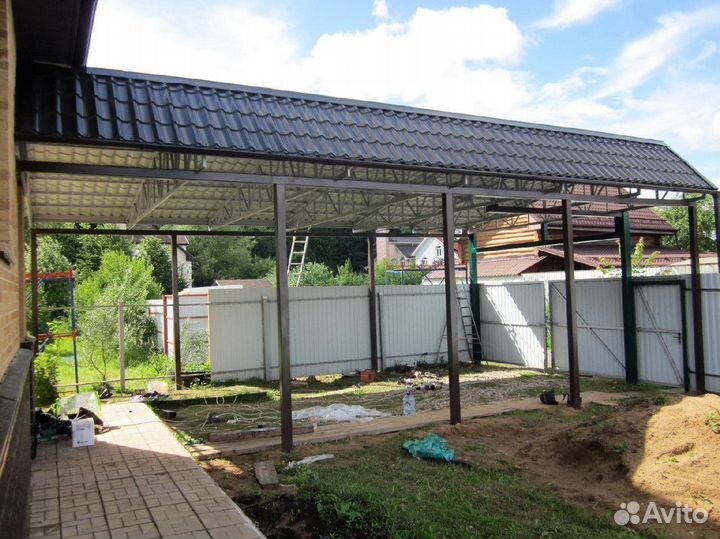 Навесы из металлочерепицы