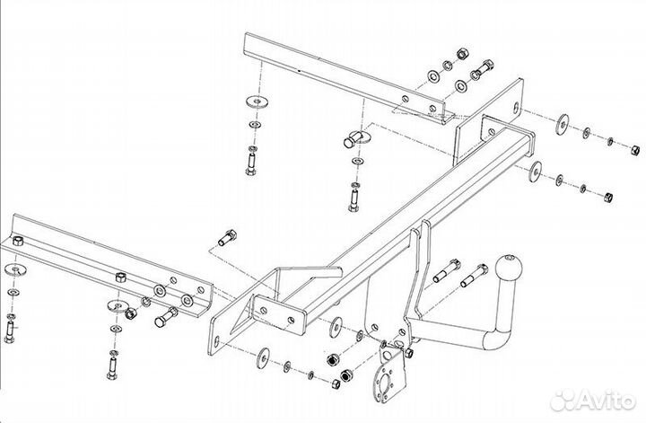 Фаркоп на opel astra J (2009)