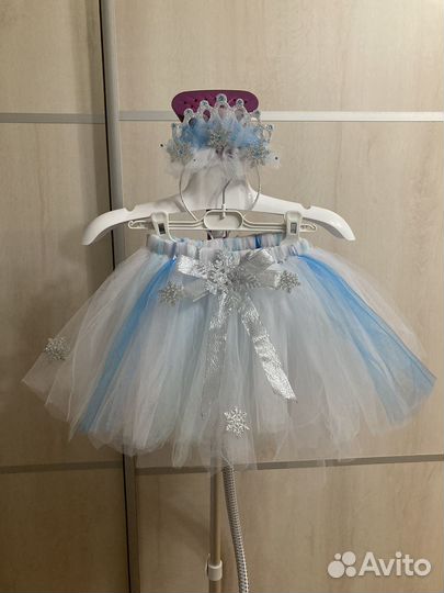 Пышная юбка снежинки+ ободок