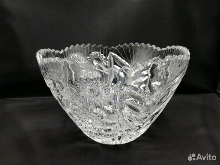 Большая ваза конфетница 23*14 см Хрусталь