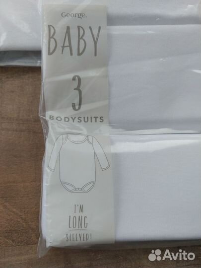 Боди с длинным рукавом 56 62 George