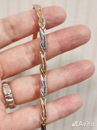 Золотой браслет 585 пробы, вес 4,37